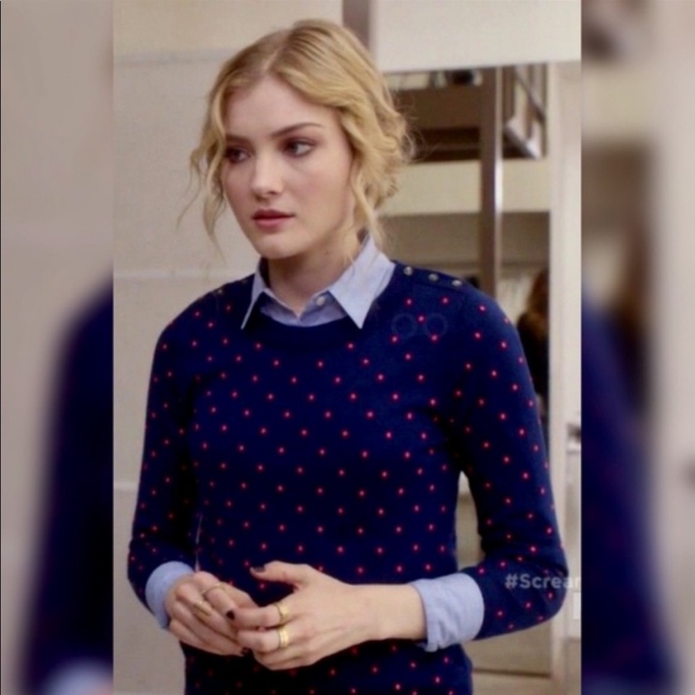 COPY - J Crew Polka Dot Tippi Lightweight Merino Wool Sweater Size XS